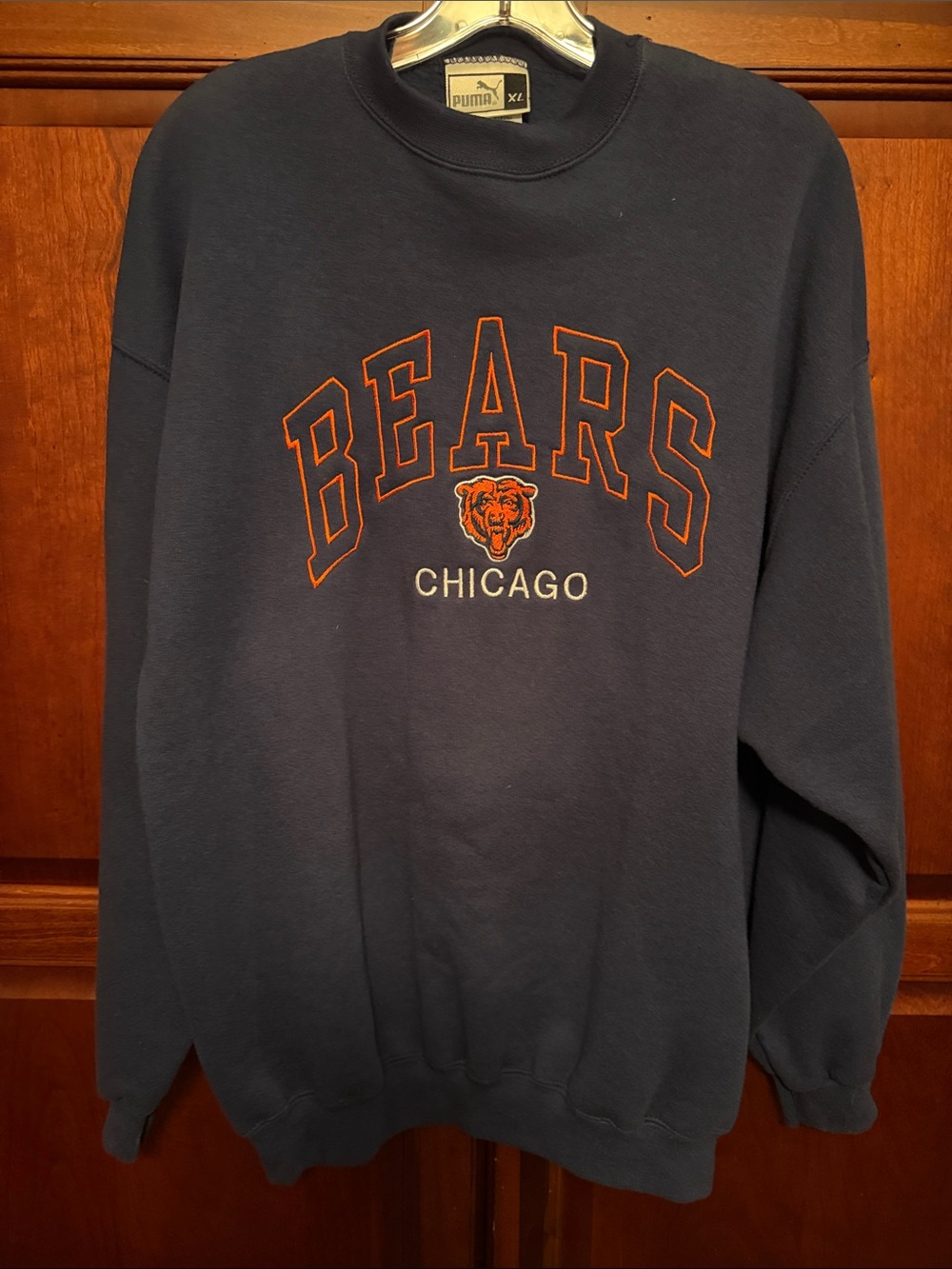Puma Chicago Bears sweatshirt.